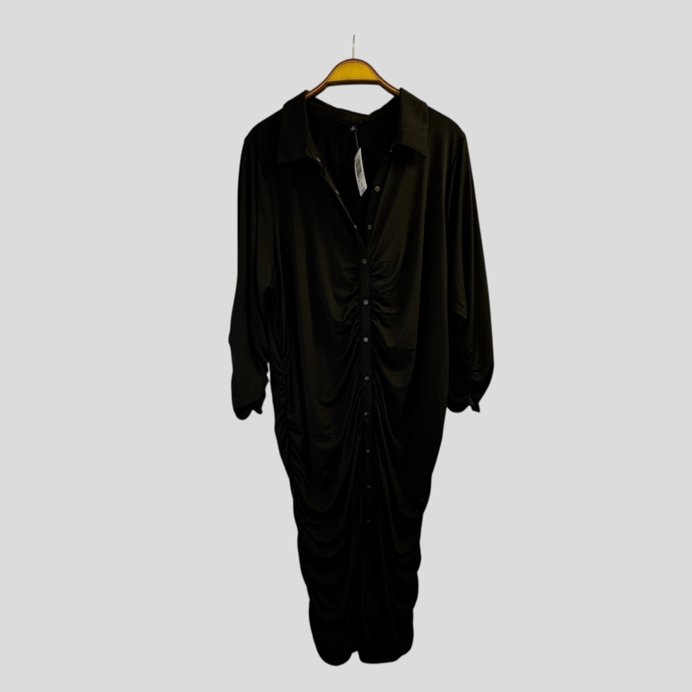 Torrid Black Dress Ruched Size 4X/26